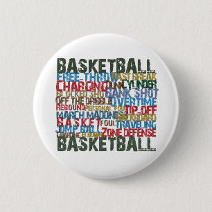 BASKETBALL TERMS-cadeaus Ronde Button 5,7 Cm