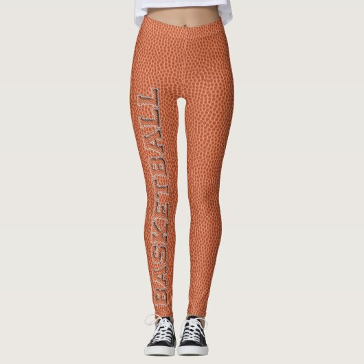 Basketball Text and Texture Leggings (Voorkant)