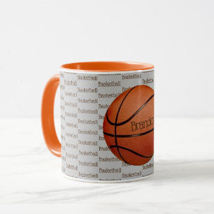 Basketball Text Design Coffee Mok
