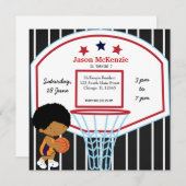 Basketball-thema Kaart (Voorkant / Achterkant)