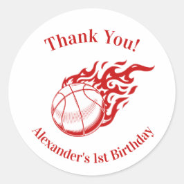 Basketball themed thank you stickers 2