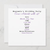 Basketball Therethday Invitation HAMbWG Kaart (Achterkant)