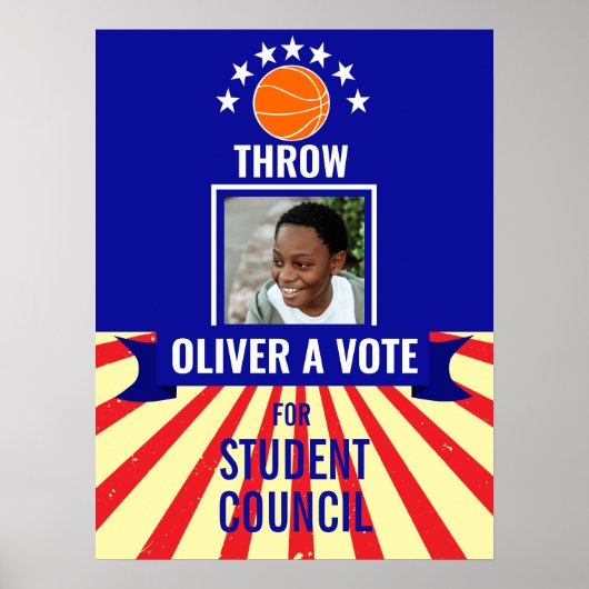 basketball Throw Vote Sports-Themed Voting Poster  (Devant)