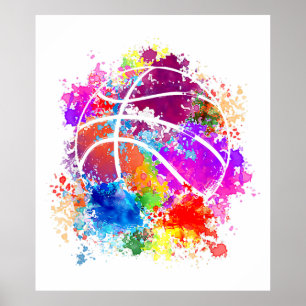 Basketball Tieners Meisjes Tiener Vrouwen Baller D Poster