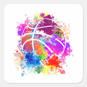 Basketball Tieners Meisjes Tiener Vrouwen Baller D Vierkante Sticker