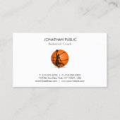 Basketball Trainer Coach Professional Sjabloon Visitekaartje (Achterkant)