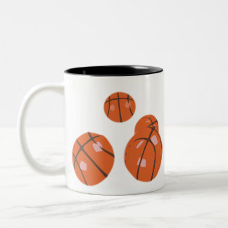 basketball tweekleurige koffiemok