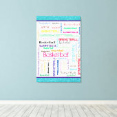 Basketball Typografie Canvas Afdruk (Insitu (Houten vloer))
