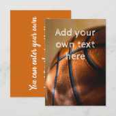 Basketball Uitnodiging (Voorkant / Achterkant)