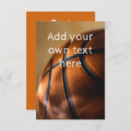 Basketball Uitnodiging (Voorkant / Achterkant)