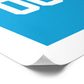 Basketball Uniform Poster Personaliseer Light Blue (Hoek)