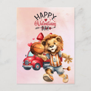 Basketball Valentijnsdag van Player met liefde Feestdagenkaart