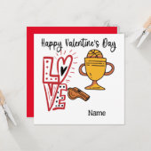 Basketball Valentijnsdag van Player met liefde Kaart (Voorkant / Achterkant in situ)