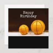 Basketball-verjaardagskaart (Voorkant / Achterkant)