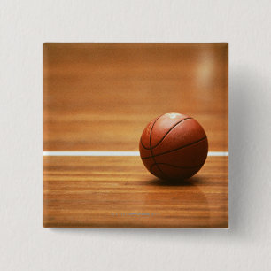Basketball Vierkante Button 5,1 Cm