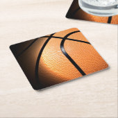 Basketball Vierkante Kartonnen Onderzetter (Schuin)