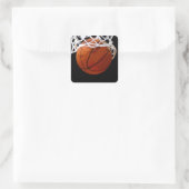 Basketball Vierkante Sticker (Tas)
