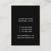 Basketball Visitekaartje (Achterkant)