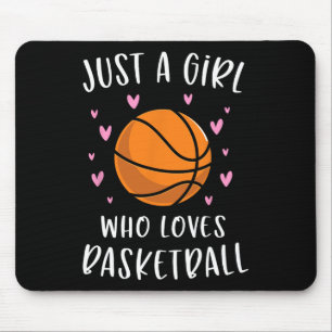 Basketball voor meisjes is maar een meisje dat van muismat