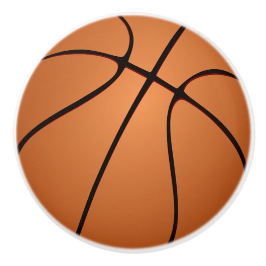Basketball voor sportfans keramische knop (Voorkant)