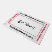 Basketball-wedstrijd maart deurmat (Schuin)