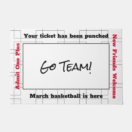 Basketball-wedstrijd maart deurmat (Voorkant)
