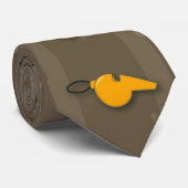 Basketball Whistle Patroon Stropdas (Opgerold)