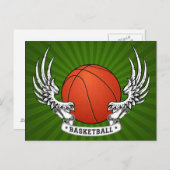 Basketball Wings Briefkaart (Voorkant / Achterkant)
