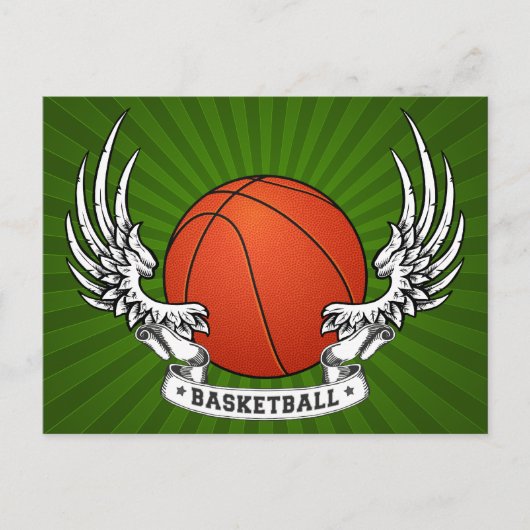 Basketball Wings Briefkaart (Voorkant)