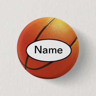 basketball with your name on it ronde button 3,2 cm