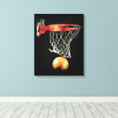Basketball Wrapped Canvas Afdruk (Insitu (Houten vloer))