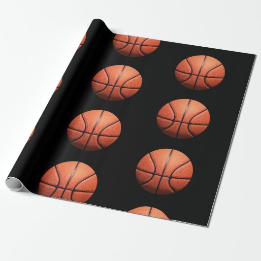 Basketball Wrapping Paper Cadeaupapier (Uitgerold)