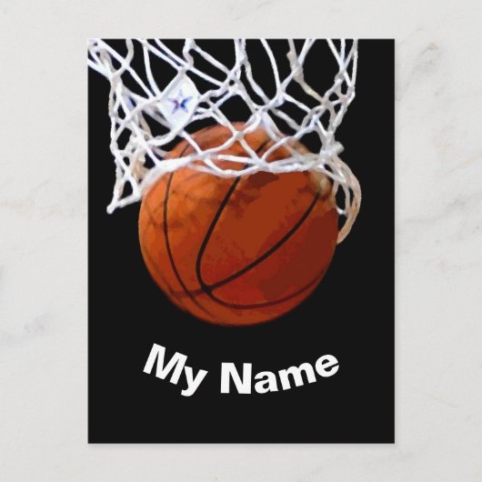 Basketball Your Name Custom Briefkaart (Voorkant)