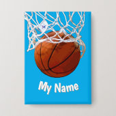 Basketball Your Name Custom Button (Voorkant)