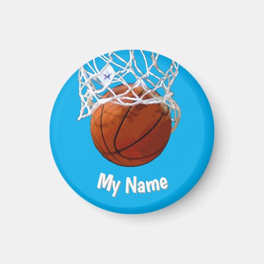 Basketball Your Name Custom Magneet (Voorkant)