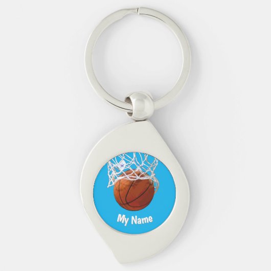 Basketball Your Name Custom Sleutelhanger (Voorkant)