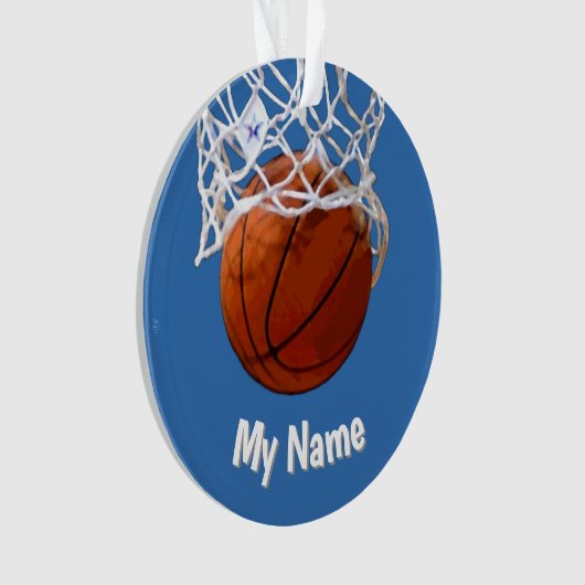 Basketball Your Name Custom Steel Blue Background (devant)