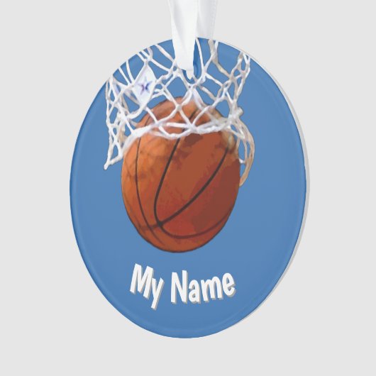 Basketball Your Name Custom Steel Blue Background (devant)