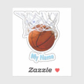 Basketball Your Name Custom Sticker (Vel)