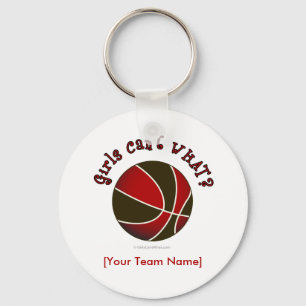 Basketball - zwart/rood sleutelhanger