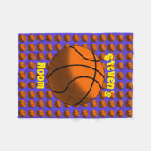 Basketballen Fleece Blanket Deken (Voorkant (Horizontaal))