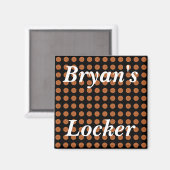 Basketballen Gepersonaliseerde Locker Magneet (Voorkant / Achterkant)