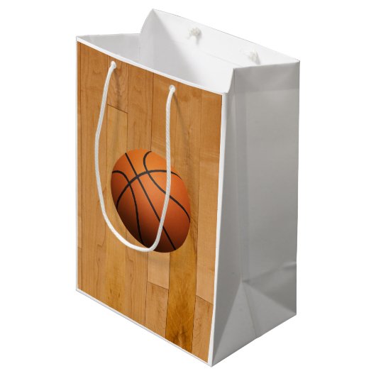 Basketballen Medium Cadeauzakje (Voorkant Gekanteld)
