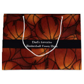 Basketballen op Flannel Large Cadeauzakje (Voorkant)