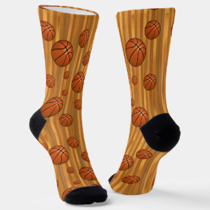 Basketballen op het veld sokken