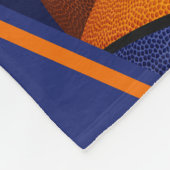 basketballen patroon blauw sinaasappel haar team k fleece deken (Hoek)