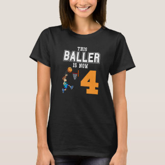 Basketballer Deze baller is nu 4 basketbal T-shirt