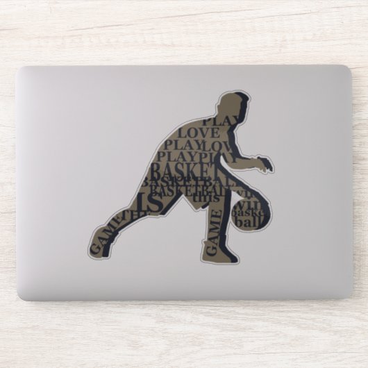 Basketballer dribbelt sticker (Computer)