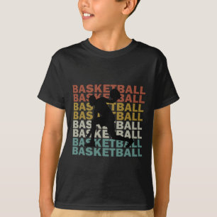 Basketballer retro stijl t-shirt