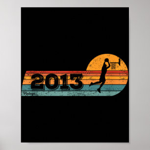 Basketballers Geboren 2013 Verjaardag Bask Poster